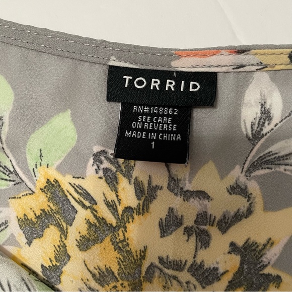 Torrid Peplum Floral Blouse - Picture 5 of 8
